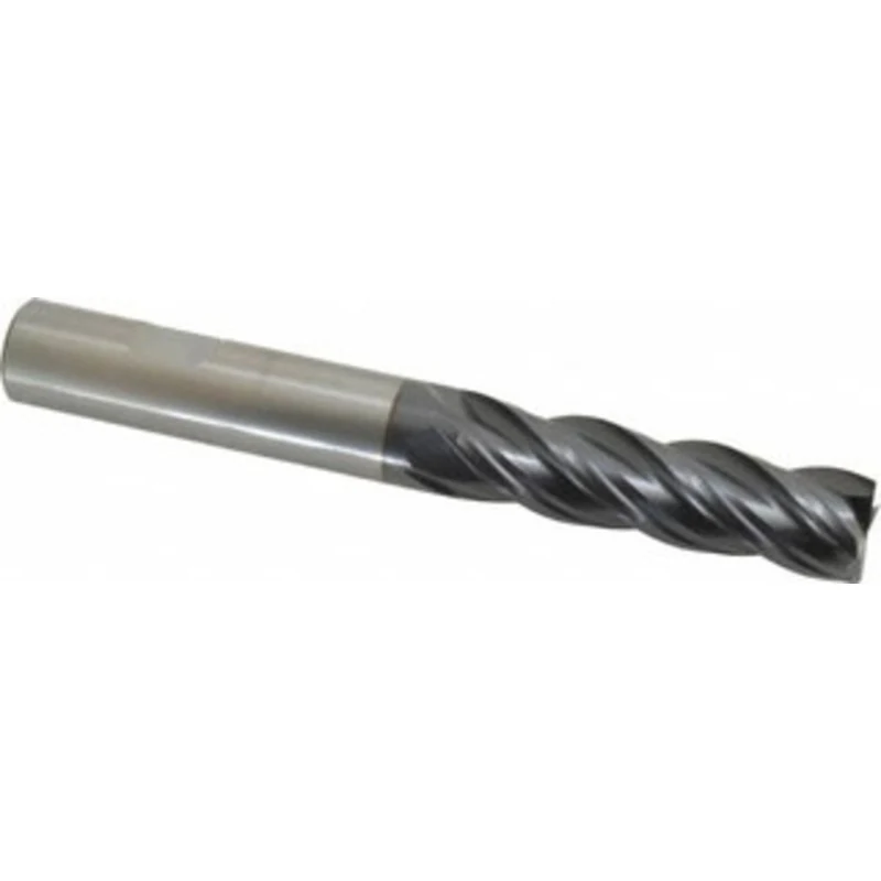 OSG 5/8, 2-1/4 LOC, 5/8 Shank Diam, 5 OAL, 4 Flute, Solid Carbide Square End Mill Single End, TiAlN Finish, Spiral Fl...